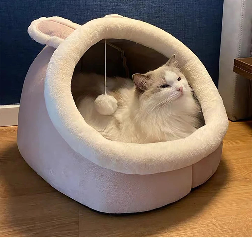 Deep Sleep Cat Bed Cartoon Pet Bed Foldable Removable Washable Pet Sleeping Bed for Small Dog Mat Bag Cave Cats Bed Brinira