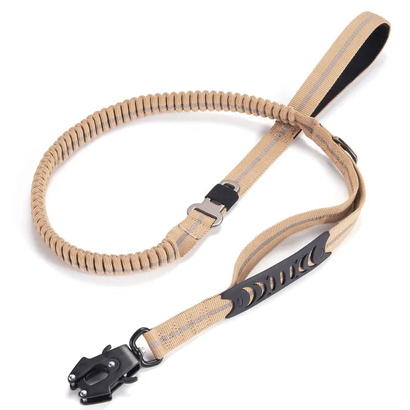 Reflective Shock Absorbing Pet Leashes with Car Seatbelt for Large Dogs Heavy Duty Tactical Bungee Dog Leash No Pull Dog Leash Brinira