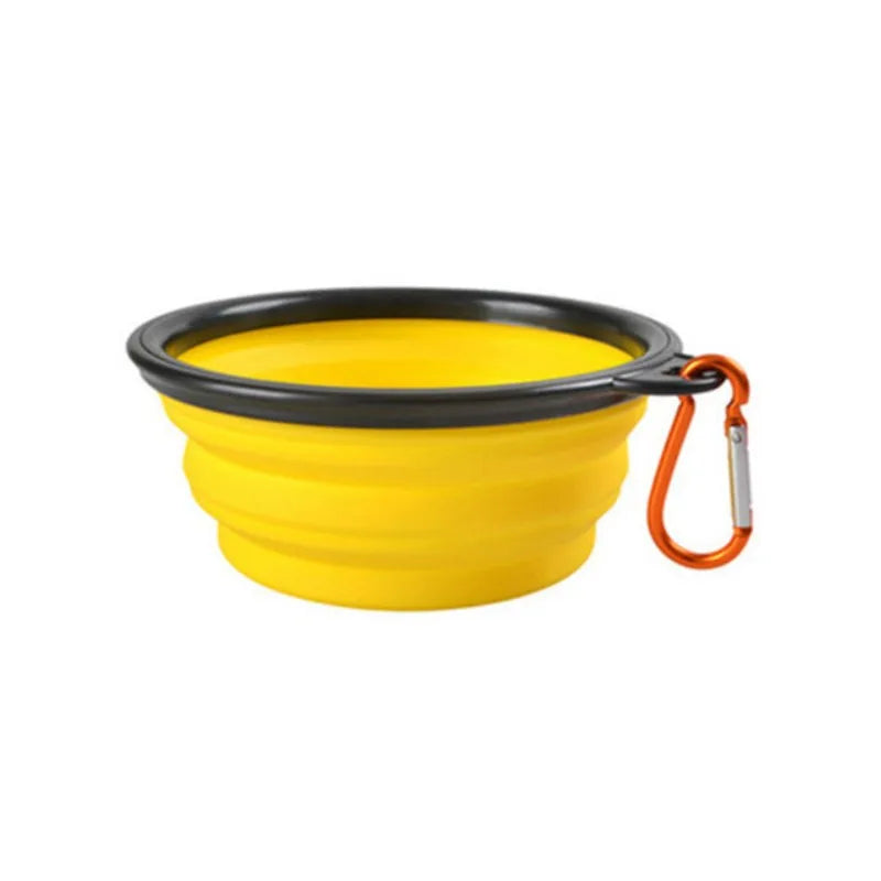 Portable Pet Food Bowl Durable TPR Bowl Cat and Dog Food Pet Silicone Collapsible Bowl Portable Travel Outdoor Water Food Bowl Brinira
