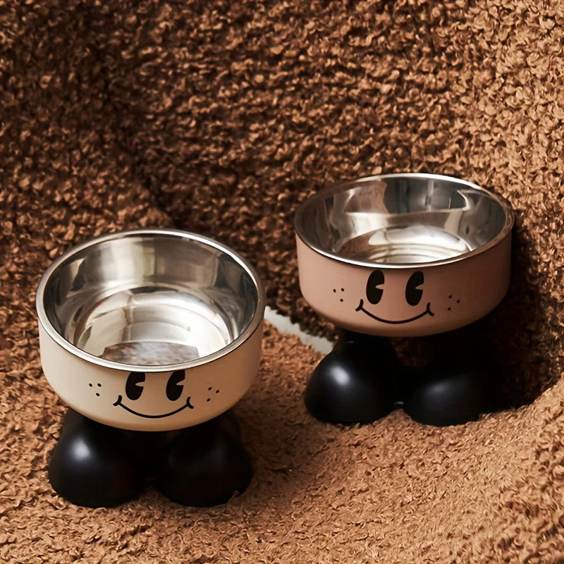 Elevated Dog Cat Bowl Stainless steel Food Water Bowls Raised No Spill Pet Feeder bowl for Puppy Small Medium Large Dogs Cats Brinira