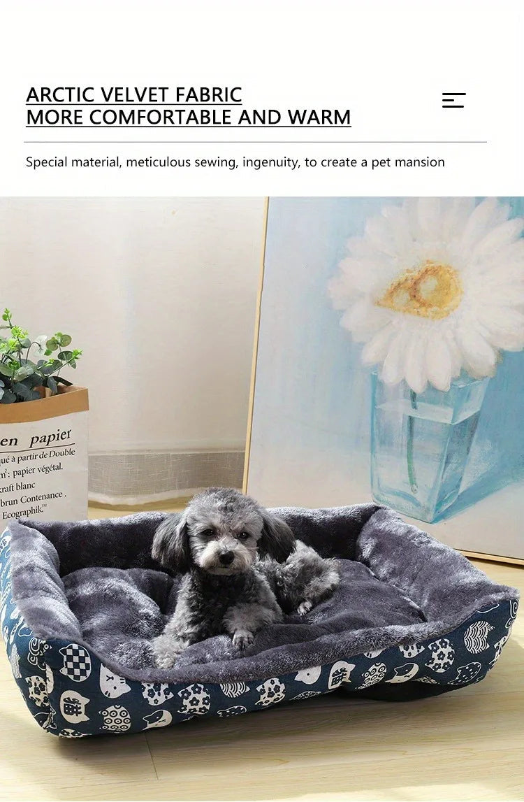 Pet Dog Bed Sofa Mats Winter Pet Products Coussin Chien Accessories Dogs Basket Supplies For Large Medium Small House Cat Bed Brinira