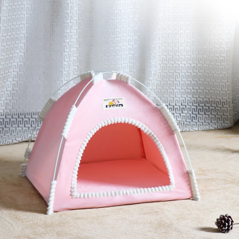 Foldable Cat House Pet Tent Four Seasons Universal Cat and Dog Pet Nest Summer Cool Mat Outdoor Portable Foldable Breathable Brinira