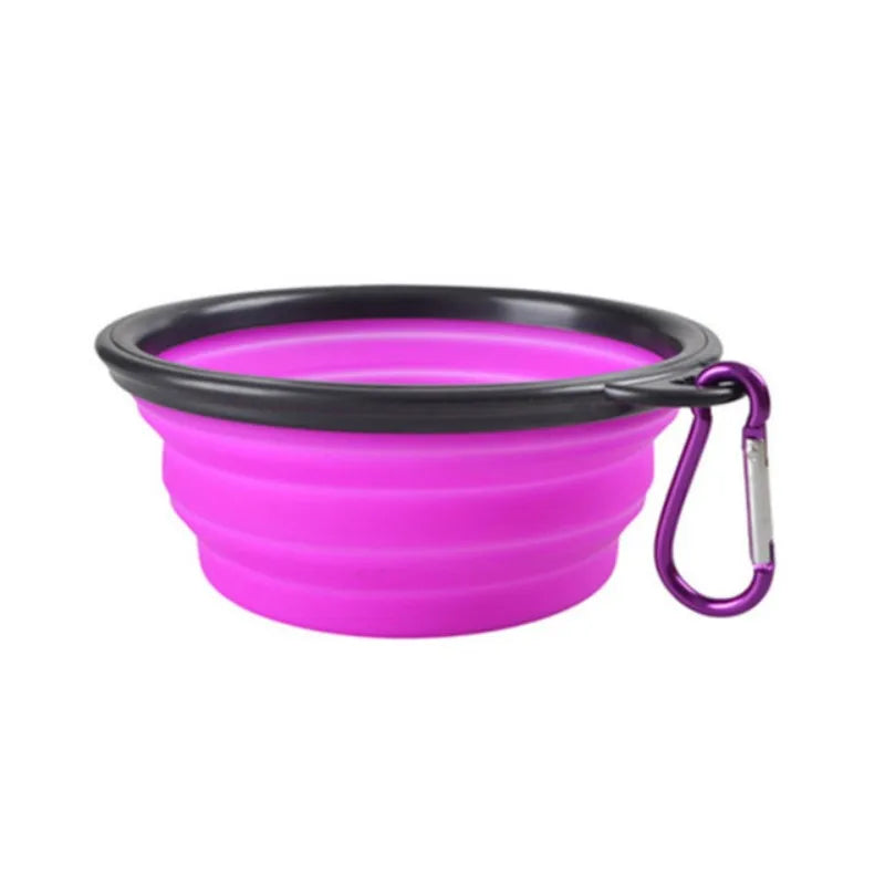 Portable Pet Food Bowl Durable TPR Bowl Cat and Dog Food Pet Silicone Collapsible Bowl Portable Travel Outdoor Water Food Bowl Brinira