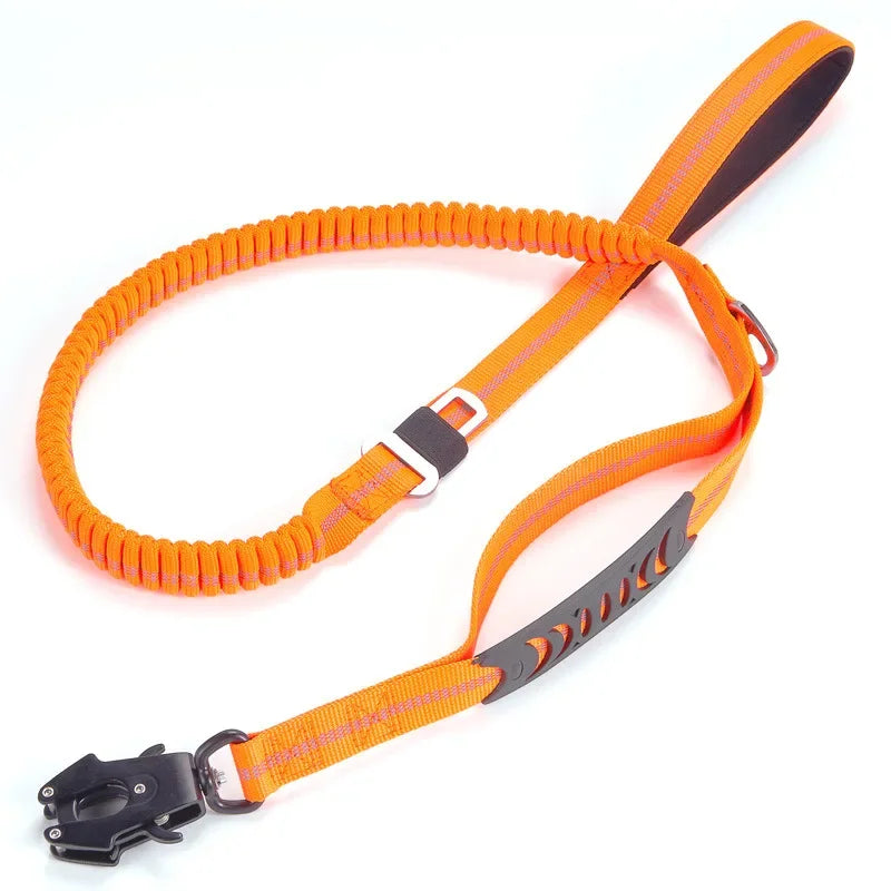 Reflective Shock Absorbing Pet Leashes with Car Seatbelt for Large Dogs Heavy Duty Tactical Bungee Dog Leash No Pull Dog Leash Brinira