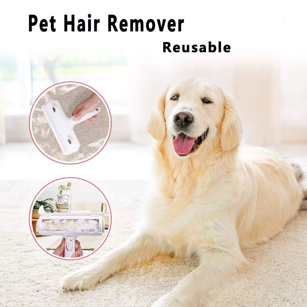Cat Dog Hair Remover for Couch Furniture Carpet Car Seat Reusable Roller Pet Fur Removal Tool Brinira