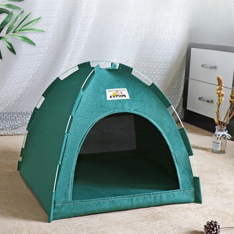 Foldable Cat House Pet Tent Four Seasons Universal Cat and Dog Pet Nest Summer Cool Mat Outdoor Portable Foldable Breathable Brinira
