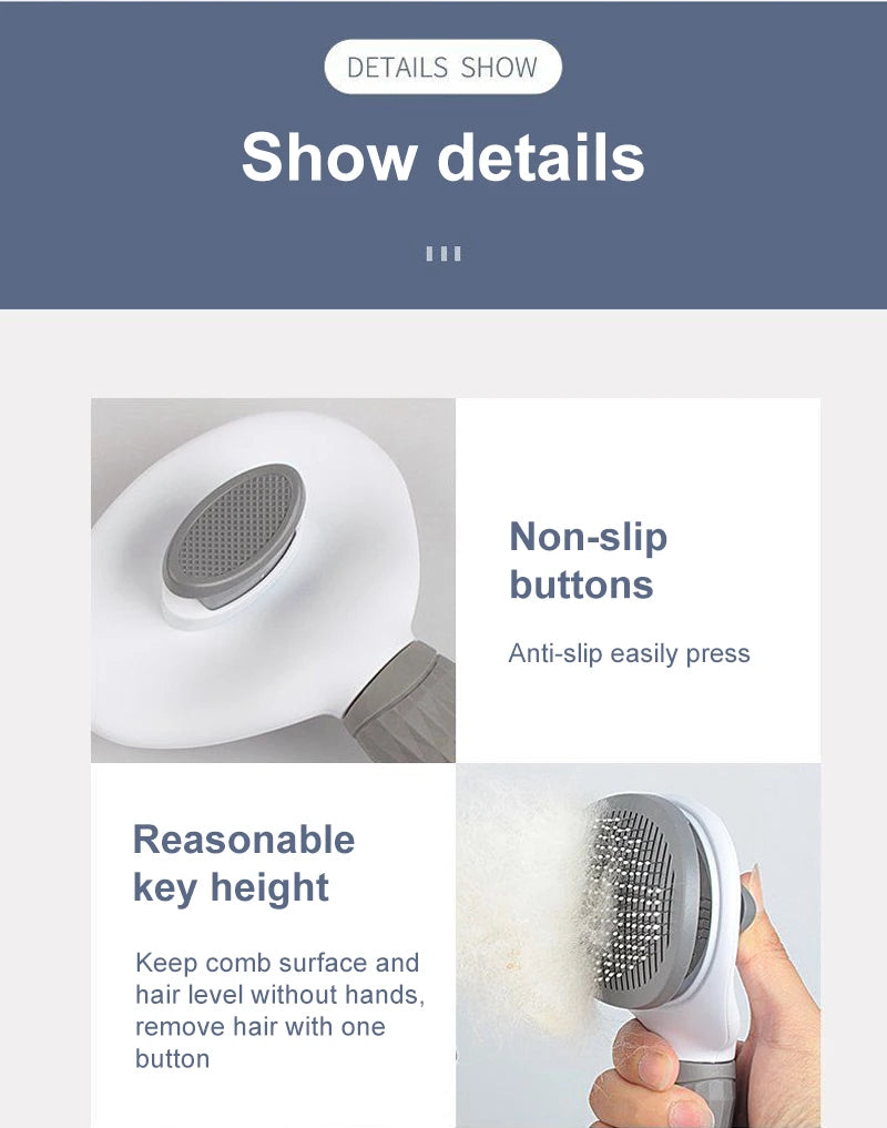 Dog Hair Remover Brush Cat Dog Hair Grooming And Care Comb For Long Hair Dog Pet Removes Hairs Cleaning Bath Brush Dog Supplies Brinira