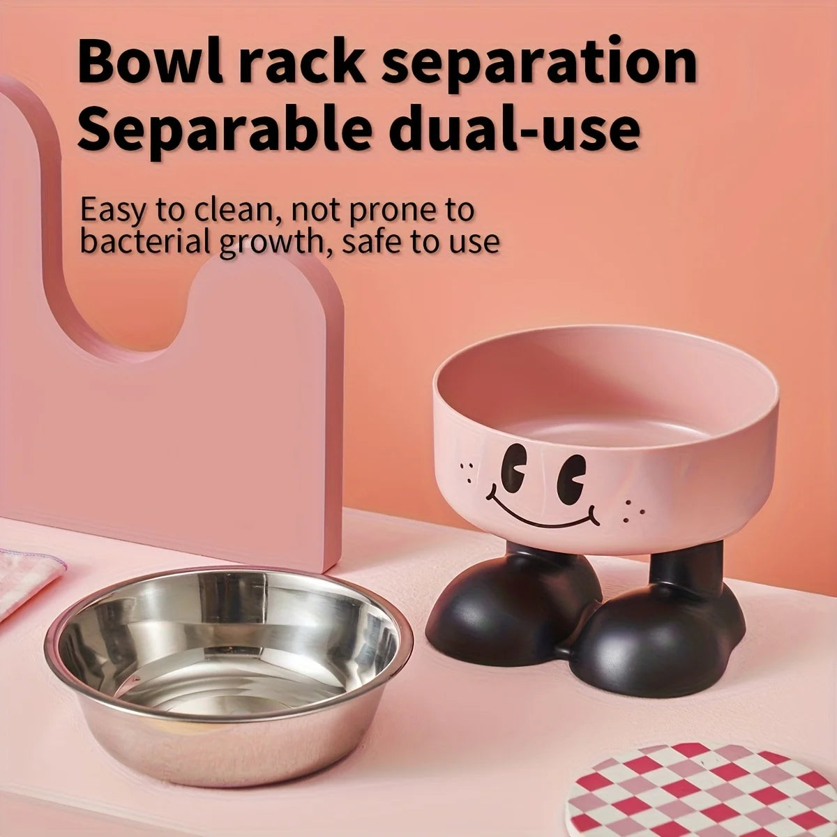 Elevated Dog Cat Bowl Stainless steel Food Water Bowls Raised No Spill Pet Feeder bowl for Puppy Small Medium Large Dogs Cats Brinira