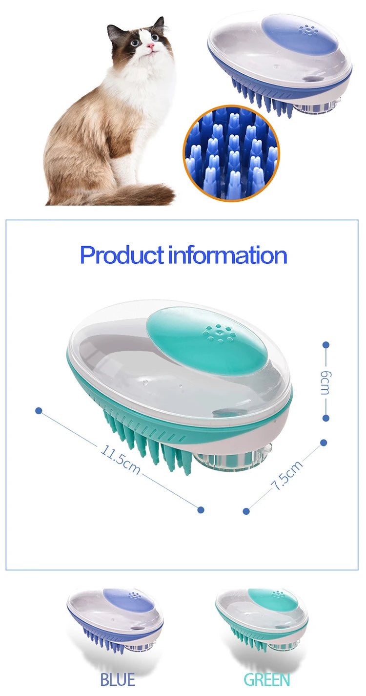 Pet Dog Cat Bath Brush 2-in-1 Pet SPA Massage Comb Soft Silicone Pet Shower Hair Grooming Cmob Dog Cleaning Tool Pet Supplies Brinira