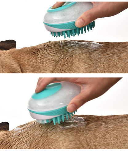 Pet Dog Cat Bath Brush 2-in-1 Pet SPA Massage Comb Soft Silicone Pet Shower Hair Grooming Cmob Dog Cleaning Tool Pet Supplies Brinira