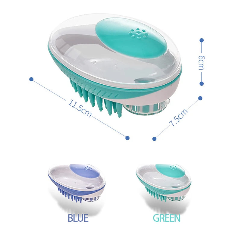 Pet Dog Cat Bath Brush 2-in-1 Pet SPA Massage Comb Soft Silicone Pet Shower Hair Grooming Cmob Dog Cleaning Tool Pet Supplies Brinira