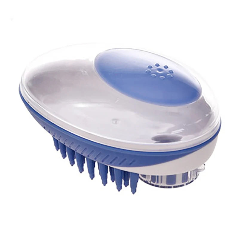 Pet Dog Cat Bath Brush 2-in-1 Pet SPA Massage Comb Soft Silicone Pet Shower Hair Grooming Cmob Dog Cleaning Tool Pet Supplies Brinira