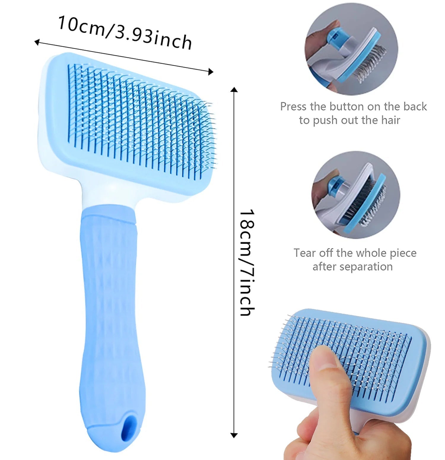 Dog Hair Remover Brush Cat Dog Hair Grooming And Care Comb For Long Hair Dog Pet Removes Hairs Cleaning Bath Brush Dog Supplies Brinira