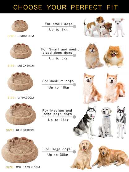 Fluffy Dog Bed Winter Plush Kennel Accessories Pet Products Large Dogs Beds Bedding Sofa Basket Small Mat Cats Big Cushion Puppy Brinira