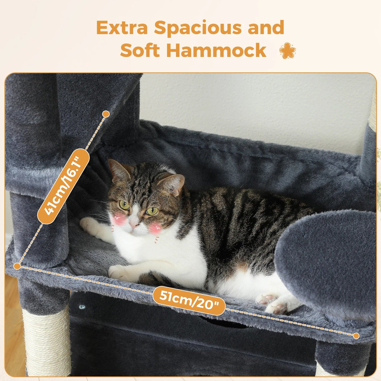 Large Cat Tree and Tower for Indoor Cats With Sisal-Covered Scratching Posts Spacious Hammock Padded Perches and Condos Cat Toys Brinira