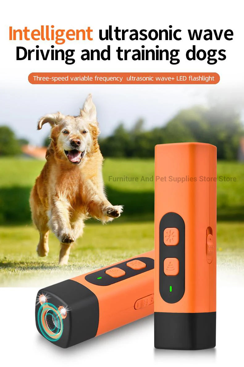 New Pet Dog Repeller Ultrasonic Dog Training Device Rechargeable Anti Dog Bark Stop-Barking Deterrent Device With LED Flashlight Brinira