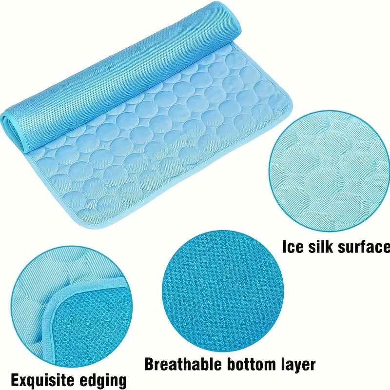 Summer Pet Ice Mat Cat Cooling Ice Mat Dog Pad Breathable Cat Cool Mat Portable &amp; Washable Pet Cooling Blanket For Kennel/Sofa/B Brinira