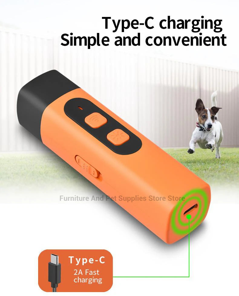 New Pet Dog Repeller Ultrasonic Dog Training Device Rechargeable Anti Dog Bark Stop-Barking Deterrent Device With LED Flashlight Brinira