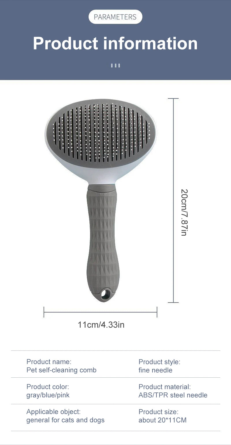Dog Hair Remover Brush Cat Dog Hair Grooming And Care Comb For Long Hair Dog Pet Removes Hairs Cleaning Bath Brush Dog Supplies Brinira
