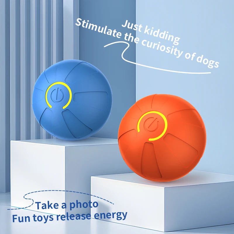 Smart Dog Toy Ball Automatic Interactive Pet Electronic Rolling USB Rechargeable Moving Bouncing for Puppy to Large dog Chew Toy Brinira