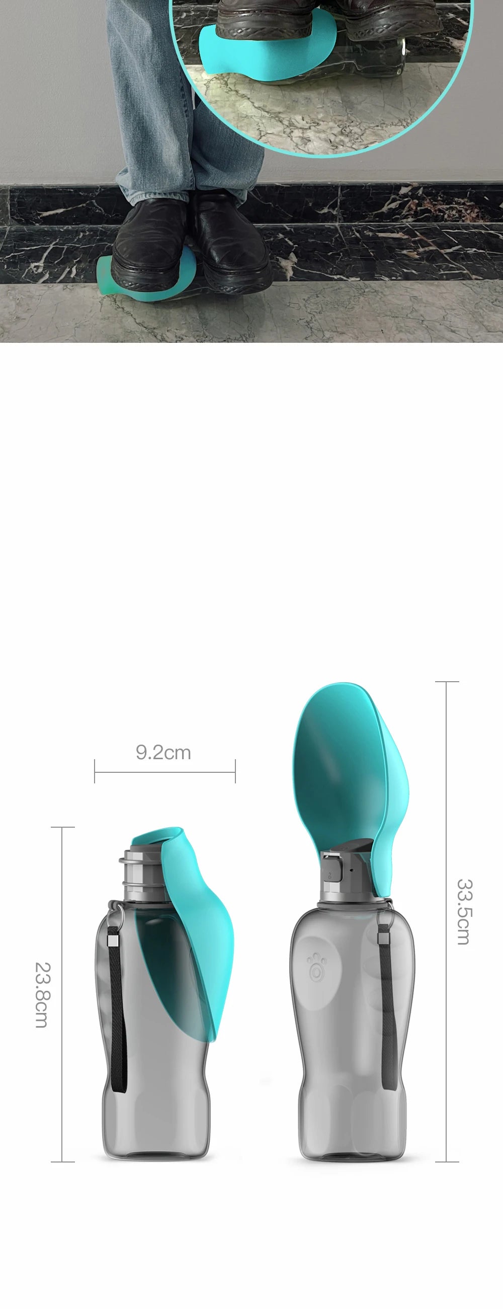 Big Dog Water Bottle Travel Portable Water Dispenser For Small Medium Large Dogs Brinira
