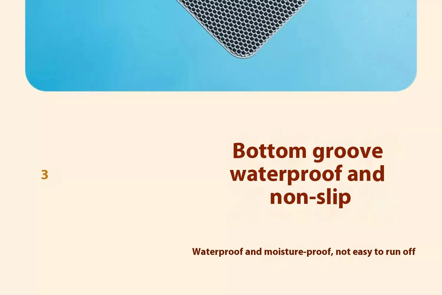 Extra Large Cat Litter Mat Heavy Duty Waterproof 2 Layer Non Slip Washable Pet Floor Protector Litter Box Sand Stopper Brinira