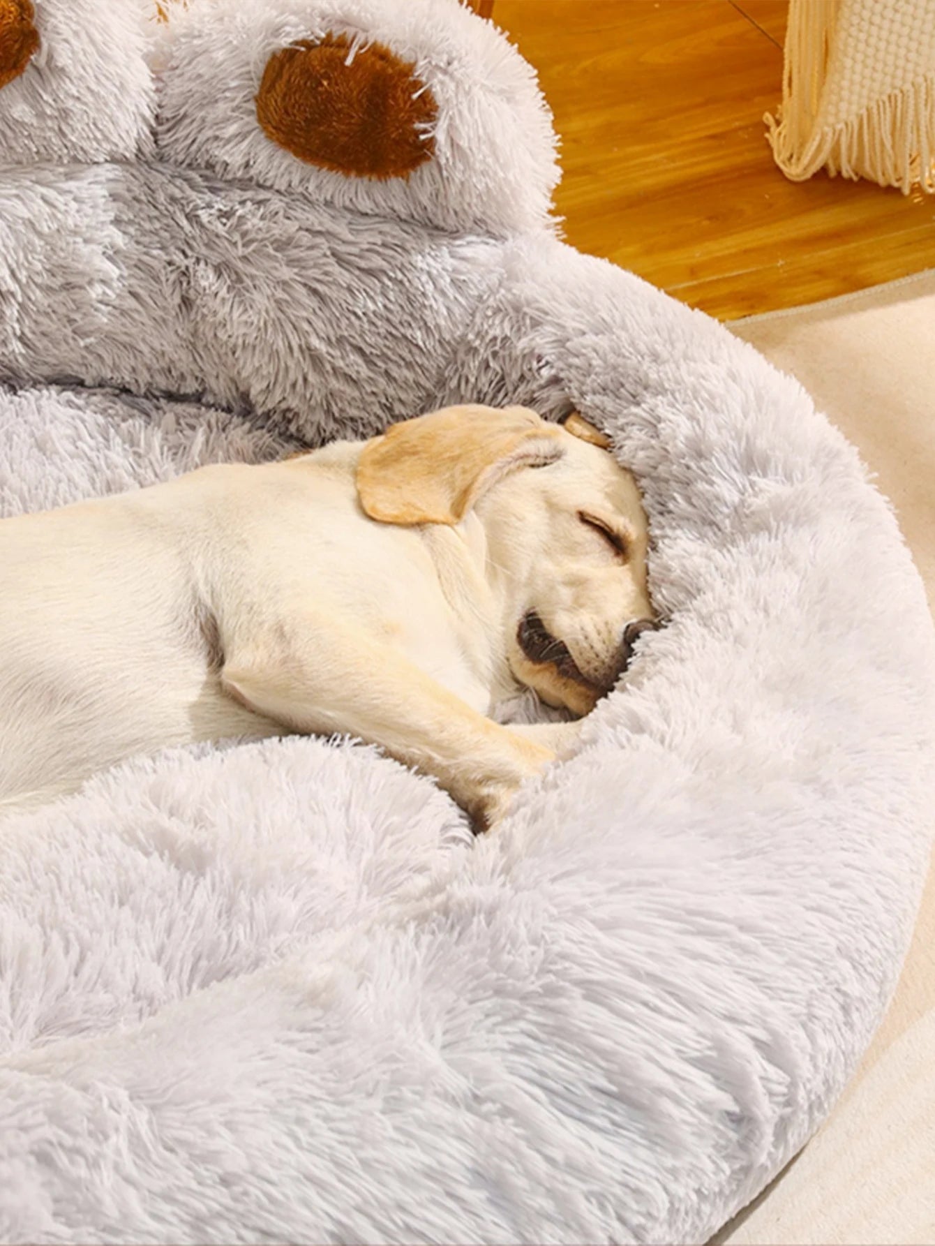 Fluffy Dog Bed Winter Plush Kennel Accessories Pet Products Large Dogs Beds Bedding Sofa Basket Small Mat Cats Big Cushion Puppy Brinira