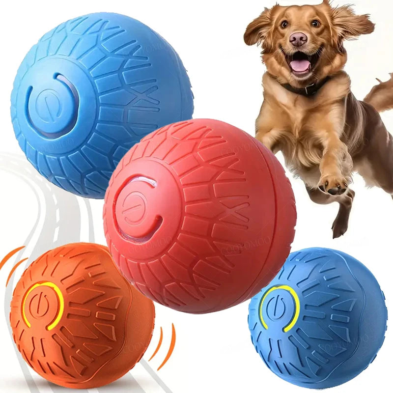 Smart Dog Toy Ball Automatic Interactive Pet Electronic Rolling USB Rechargeable Moving Bouncing for Puppy to Large dog Chew Toy Brinira
