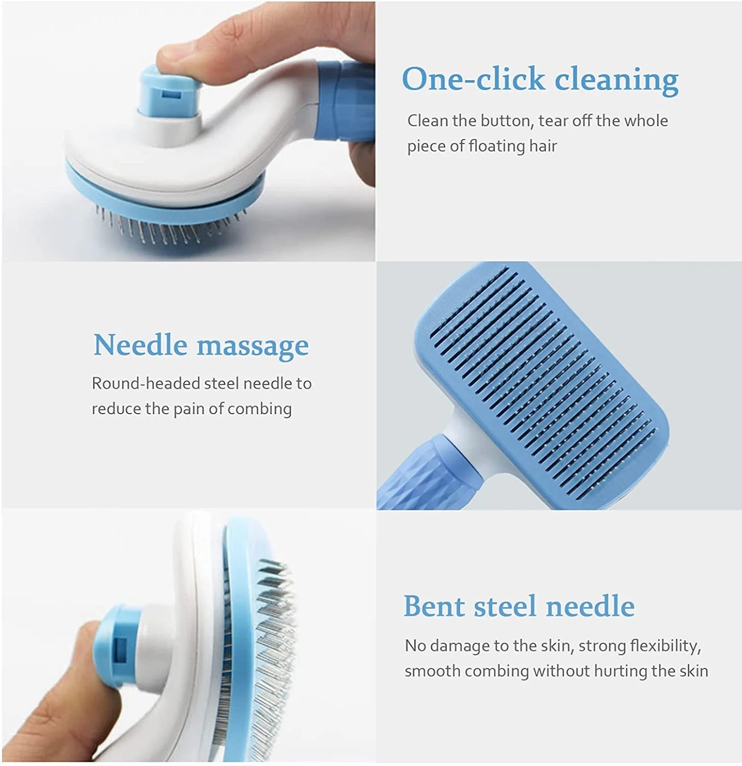 Dog Hair Remover Brush Cat Dog Hair Grooming And Care Comb For Long Hair Dog Pet Removes Hairs Cleaning Bath Brush Dog Supplies Brinira