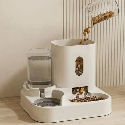 Automatic Feeder Dog Cat Food Bowl With Water Fountain Large Capacity Pet Food Storage Dispenser Container Puppy Pet Accessories Brinira