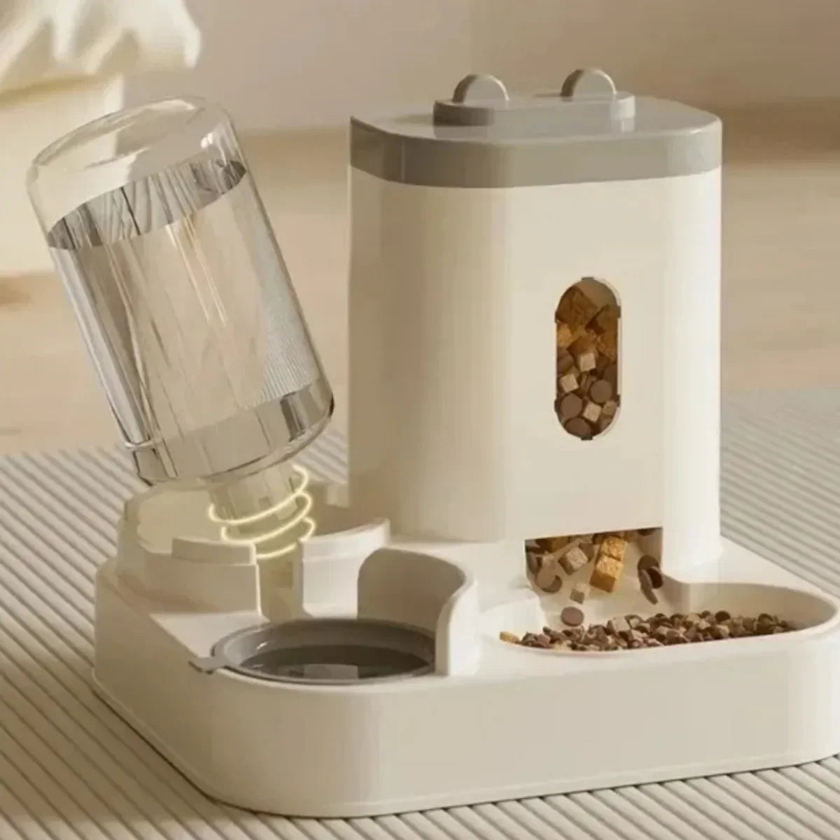 Automatic Feeder Dog Cat Food Bowl With Water Fountain Large Capacity Pet Food Storage Dispenser Container Puppy Pet Accessories Brinira