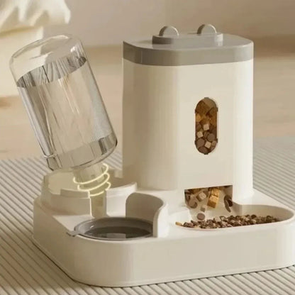 Automatic Feeder Dog Cat Food Bowl With Water Fountain Large Capacity Pet Food Storage Dispenser Container Puppy Pet Accessories Brinira