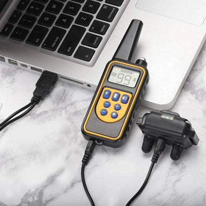 800m Digital Dog Training Collar Waterproof Rechargeable Remote Control Pet with LCD Display for All Size Shock Vibration Sound Brinira