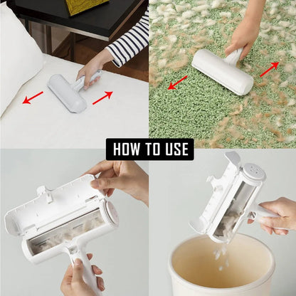 Cat Dog Hair Remover for Couch Furniture Carpet Car Seat Reusable Roller Pet Fur Removal Tool Brinira