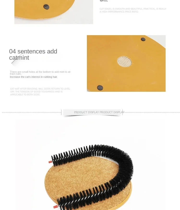 Cat Toy Arch Self Groome Pamper Feline with A Massage Grooming Rubbing Brush with Scratching Pad Toy for Cats Interactive Toys Brinira