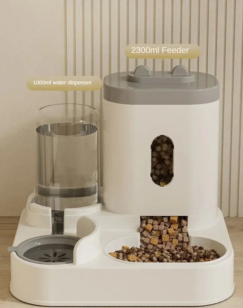 Automatic Feeder Dog Cat Food Bowl With Water Fountain Large Capacity Pet Food Storage Dispenser Container Puppy Pet Accessories Brinira