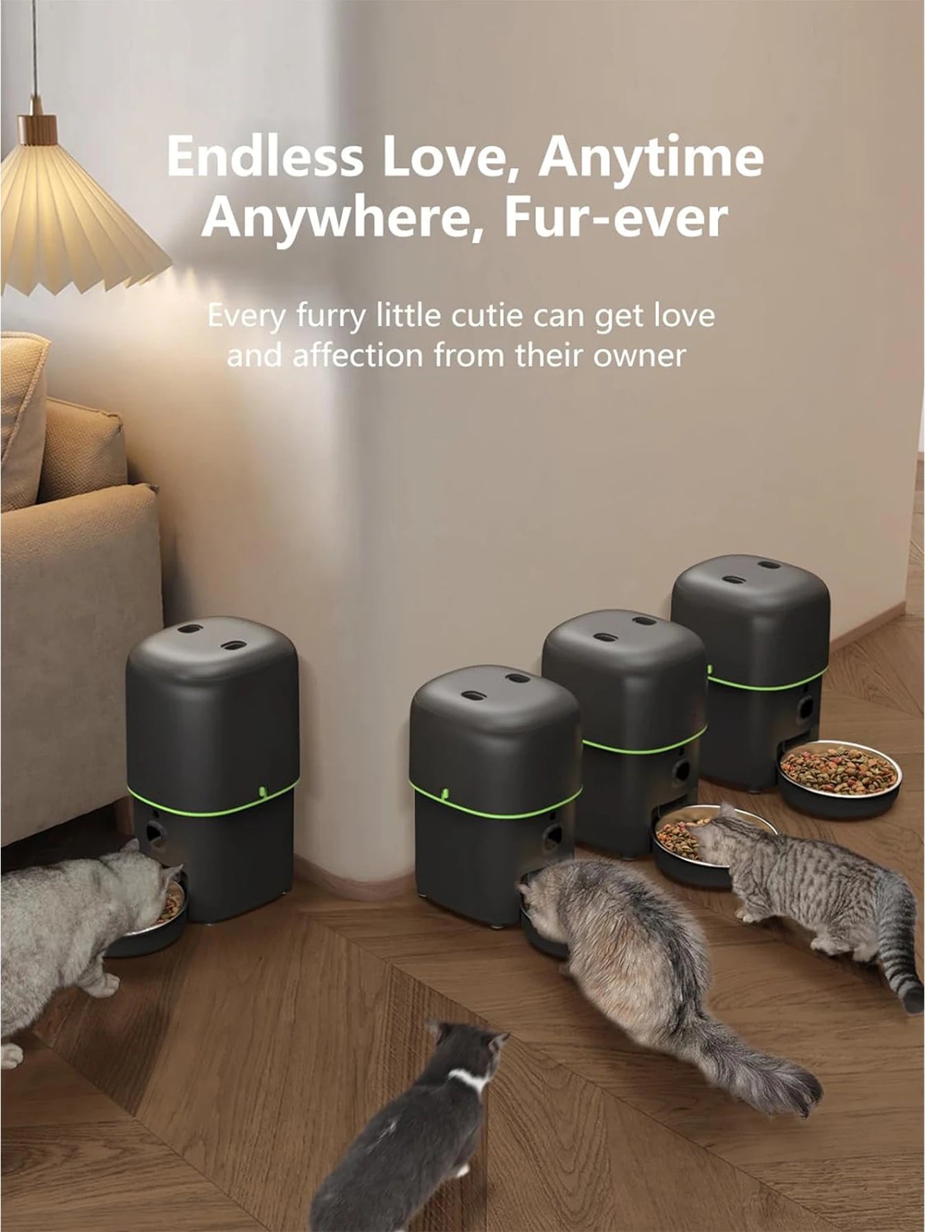 Automatic Cat Feeder Camera Pet Smart Cat Food Kibble Dispenser 2.4G/5GWiFi Tuya APP Control Auto Feeder For Cat Dog Accessories Brinira