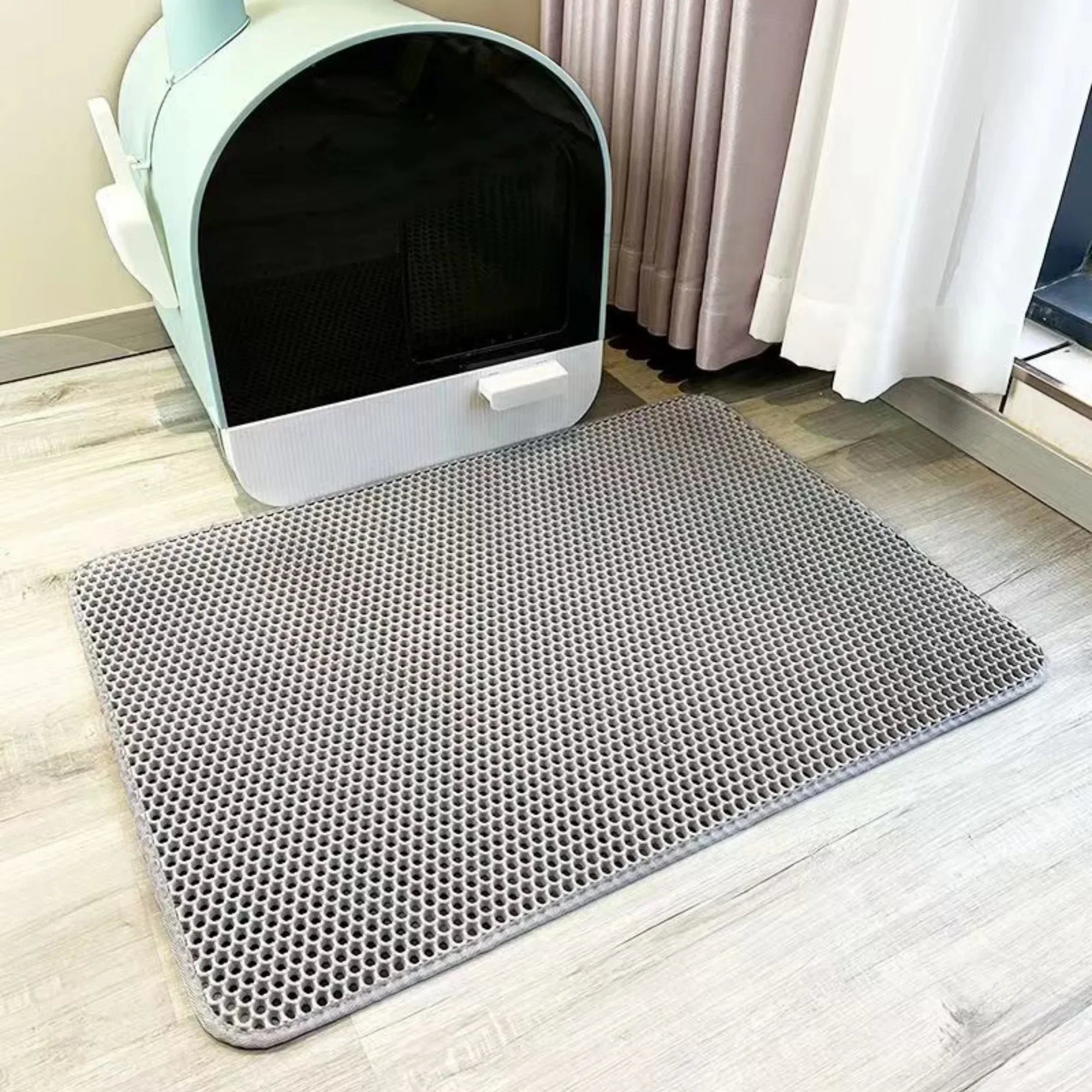 Extra Large Cat Litter Mat Heavy Duty Waterproof 2 Layer Non Slip Washable Pet Floor Protector Litter Box Sand Stopper Brinira