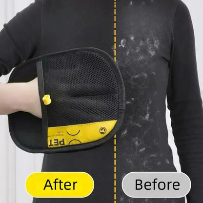 Pet Hair Remover Gloves Electrostatic for Cats Dogs, Reusable Washable Grooming Glove with 2-in-1 Lint Roller Brush - Safe Non-T Brinira
