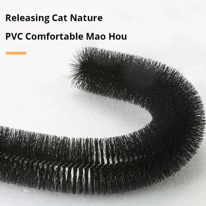 Cat Toy Arch Self Groome Pamper Feline with A Massage Grooming Rubbing Brush with Scratching Pad Toy for Cats Interactive Toys Brinira