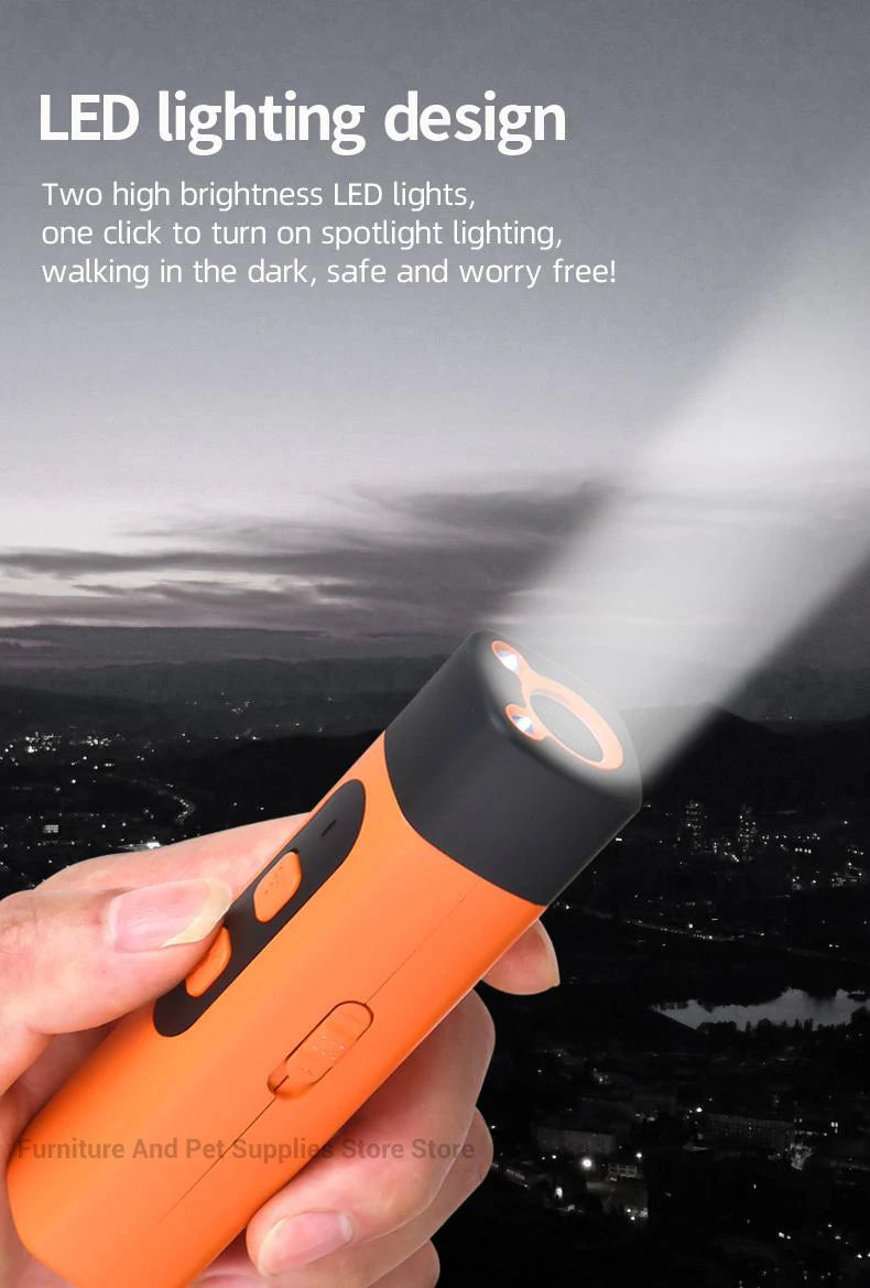 New Pet Dog Repeller Ultrasonic Dog Training Device Rechargeable Anti Dog Bark Stop-Barking Deterrent Device With LED Flashlight Brinira