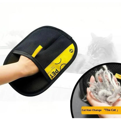 Pet Hair Remover Gloves Electrostatic for Cats Dogs, Reusable Washable Grooming Glove with 2-in-1 Lint Roller Brush - Safe Non-T Brinira