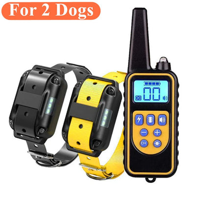 800m Digital Dog Training Collar Waterproof Rechargeable Remote Control Pet with LCD Display for All Size Shock Vibration Sound Brinira