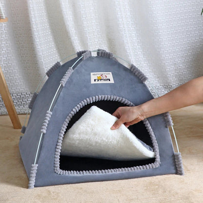 Foldable Cat House Pet Tent Four Seasons Universal Cat and Dog Pet Nest Summer Cool Mat Outdoor Portable Foldable Breathable Brinira