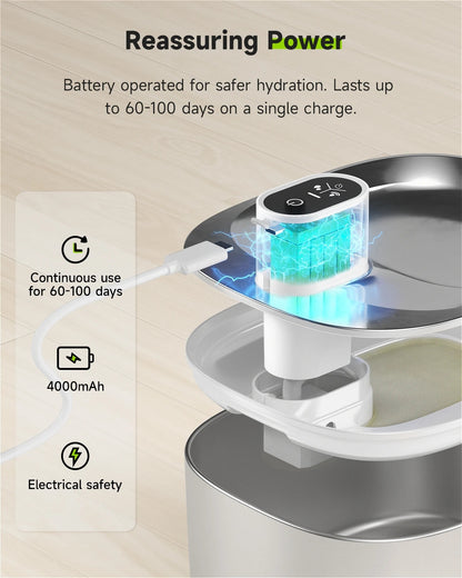 APETDOLA 4L Wireless Cat Water Fountain Auto Sensor Drinking Fountain For Cats Dog Drinker Pet Water Dispenser Accessories Brinira