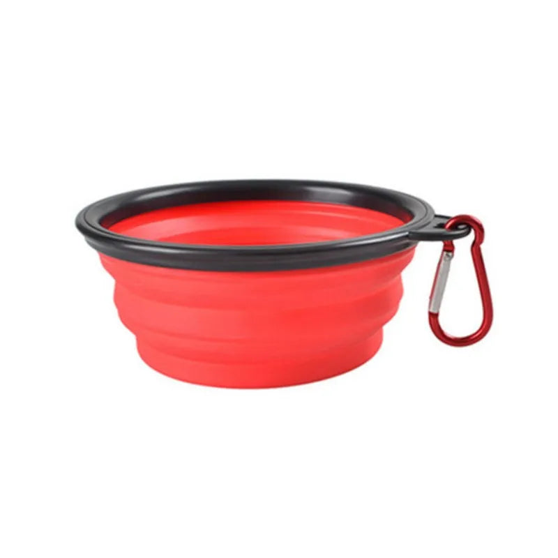 Portable Pet Food Bowl  Durable TPR Bowl  Cat and Dog Food Pet Silicone Collapsible Bowl Portable Travel Outdoor Water Food Bowl Brinira