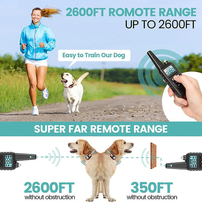 800m Digital Dog Training Collar Waterproof Rechargeable Remote Control Pet with LCD Display for All Size Shock Vibration Sound Brinira