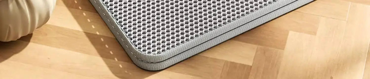 Extra Large Cat Litter Mat Heavy Duty Waterproof 2 Layer Non Slip Washable Pet Floor Protector Litter Box Sand Stopper Brinira