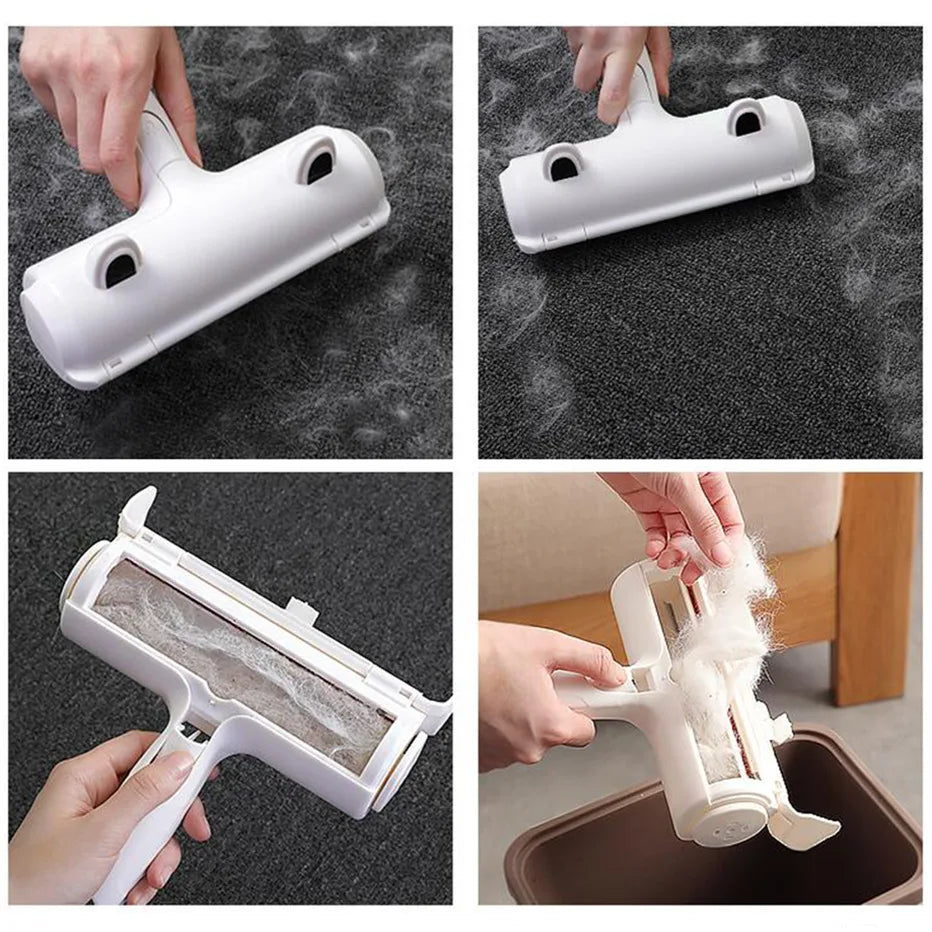 Cat Dog Hair Remover for Couch Furniture Carpet Car Seat Reusable Roller Pet Fur Removal Tool Brinira