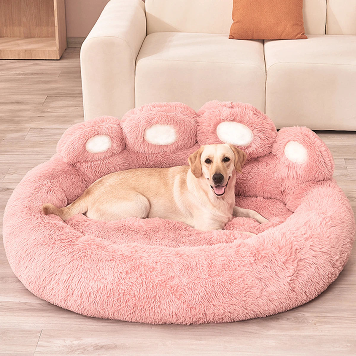 Fluffy Dog Bed Winter Plush Kennel Accessories Pet Products Large Dogs Beds Bedding Sofa Basket Small Mat Cats Big Cushion Puppy Brinira